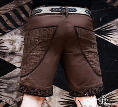 Mens Shorts - Brown Shorts, Burning Man, Hipster, Screenprint, Summer Shorts, Gift for husband, Gift for boyfriend, Cutter Shorts. #fashion  #style  #clothes  #clothing  #mensfashion  #womensfashion  #accessoires  #gifts  #giftideas  #ootd  #picoftheday  #outfits Summer Brown Bottoms With Hip Pockets, Brown Cotton Bermuda Shorts, Brown Cotton Bermuda Bottoms, Fitted Summer Shorts With Hip Pockets, Fitted Brown Cotton Shorts, Brown Cotton Cargo Shorts For Summer, Brown Bermuda Bottoms For Summer, Brown Summer Shorts With Belt Loops, Summer Brown Bermuda Bottoms