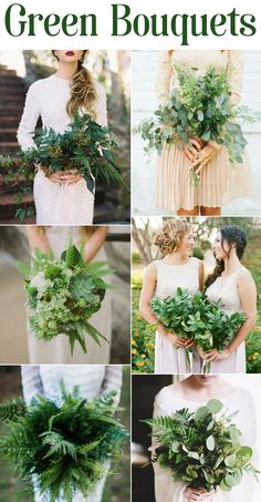 green bouquets with greenery are the perfect way to add color and flair to your wedding