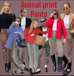 Animal Print Pants, Color Trends Fashion, Printed Trousers, Fashion Colours, Moda Fashion, Color Trends, Stylish Outfits, Animal Print, Summer Outfits