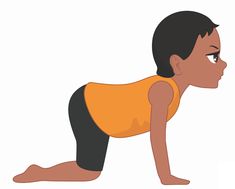 a woman is doing push ups on her stomach