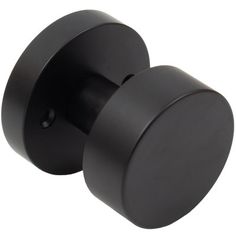 an image of black door knobs on white background