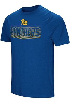 Keep cool while showing your Pitt Panthers spirit in this Blue Electricity T Shirt. This Short Sleeve is the perfect Tee for working out, heading to class, or cheering on the Panthers. Featuring a rubberized screen print of Pitt logo, there's no mistaking your Pitt Panthers pride in this Panthers Electricity T Shirt! Lightweight rubberized print, Graphic on front center of chest, Breathable material, Unisex, 100% Polyester Blue Team Spirit Jersey T-shirt, Blue School Spirit T-shirt With Team Logo, Blue Jersey Sports Fan T-shirt, Blue Team Spirit T-shirt For Sports Season, Blue T-shirt For Sports Season With Team Spirit, Blue Sports T-shirt With Text Print, Blue Jersey Tops With Team Logo, Blue Sports Fan Tops For College, Blue Sporty Tops For Fan Gear