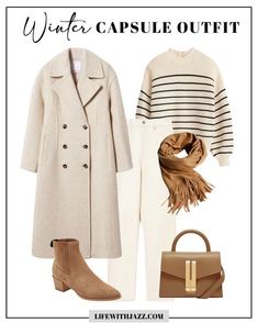 Winter Capsule Wardrobe 2023, Life With Jazz, Mantel Outfit, Winter Outfits Ideas, Stile Casual Chic, Classic Style Outfits, Winter Capsule, Winter Capsule Wardrobe