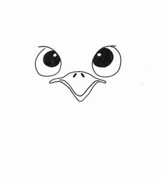 the face of an angry bird with big eyes and large, black - eyed eyes