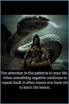 the text reads pay attention to the patterns in your life when something negative continues to repeat itself it often means you have yet to learn