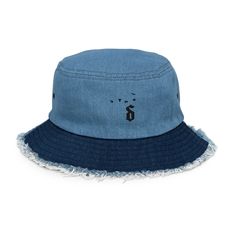 Ready for your next streetwear staple? This denim bucket hat with a distressed brim is a real statement piece--with the comfort of 100% cotton to boot. It's an on-trend style that'll surely get you a ton of compliments and gives you protection from the sun at open-air festivals. * 100% cotton * Denim look * Classic brim with distressed look * 4 sewn eyelets on the sides of the hat * 2-panel design Cheap Distressed Blue Hat, Swag Hats, Vintage Bucket, Denim Bucket Hat, Stylish Caps, Streetwear Fits, Expensive Clothes, Denim Hat, Hats Vintage