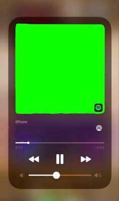 the green screen on an iphone