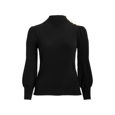 Crest-embossed buttons and puffed long sleeves enhance the elegance of this ribbed mockneck sweater which is rendered in a cotton blend for a soft hand. Puffed Long Sleeves, Mockneck Sweater, Mock Neck Sweater, Soft Hands, Soft Hand, Mock Neck, Sweater Outfits, Turtle Neck, Cotton Blend