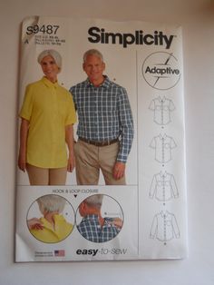 an old man and woman in yellow shirts standing next to each other with their hands on their hips