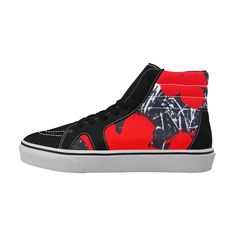 Andy Warhol Inspired, Mens High Tops, Faux Suede Fabric