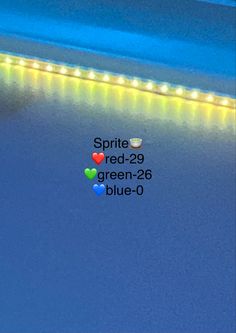 an image of some lights on the side of a building that says spirit red 29 green - 26 blue - 0