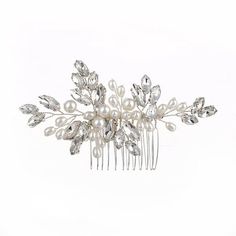 Description The bridal hair comb wedding accessory is exquisitely crafted with intricate carving. These classical and elegant hair combs are perfect for adding a touch of sophistication to any bridal hairstyle. The wedding hair comb is a stunning addition to any wedding day look, adding a touch of sparkle and glamour. These hair accessories are perfect for capturing the beauty and elegance of a bride on the weddding day. Features -Color:White -Material:Metal, crystal, pearl -Size:12.00X6.00X0.80 Bride Hair Comb, Intricate Carving, Pearl Comb, Hair Piece Wedding, Leaf Headpiece, Decorative Hair Combs, Wedding Bridal Hair, Hair Comb Clips, Bridal Hair Accessory