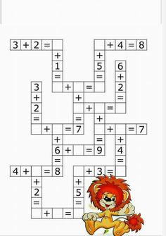 a crossword puzzle with a lion on it