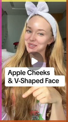 How To Get Apple Cheeks, Apple Cheeks Faces, How To Change Face Shape, Apple Cheeks Exercise, How To Get A V Shaped Face, V Shape Face Exercise, V Shaped Face, Face Shape Guide, Apple Cheeks