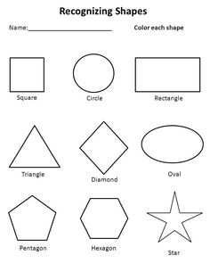 shapes worksheet for kids that are easy and fun to use in the classroom