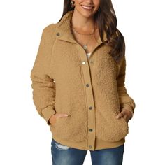 With its cozy feel and timeless style, the fuzzy fleece button-front closure jacket is a perfect addition to any fall wardrobe. Crafted from soft, fluffy fleece material, this jacket is perfect for chilly days. It's perfect for both casual and formal occasions. Crafted from soft, fluffy fleece material, this jacket is perfect for chilly days. Fall Wardrobe, Casual Jacket, Winter Wardrobe, Formal Occasion, Timeless Style, Fleece Jacket, Timeless Fashion, Coats Jackets, Top Outfits