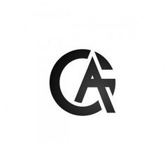 black and white letter logo with the letters c and g in it's center