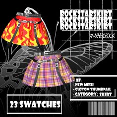 an image of a skirt with a butterfly on it and the words rocktark street rocktarkskirt