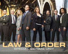 the law and order cast is standing in front of a bridge with their arms crossed