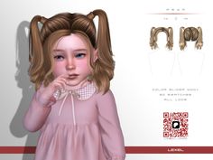 The Sims Resource - Asya - toddler hairstyle Toddler Cc Sims 4, Medieval Hairstyles, Sims 4 Anime, Sims Hair, Sims 1, The Sims4, Animal Skin