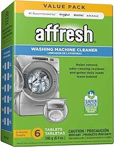 afresh washing machine cleaner tablets, 6 count each