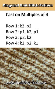 the knitting pattern is shown with instructions for how to knit it