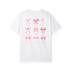 Shop our God is Within Her Coquette Bible Verse T-Shirt. This Balletcore Christian tee exudes preppy charm with pink bows, perfect for the fashion-forward believer. Embrace faith-based aesthetics with this worship tee, embodying both style and devotion in one graceful ensemble. 🪄 We are able to design and CUSTOMIZE! See a product, but want to personalize the text or color? We collaborate closely with you to design tailor-made pieces that caters to what you are looking for. Message us for more details!! 🚫 No returns/exchanges - All sales final. Each item is made to order. Please ensure order accuracy before checkout. 📦 Not liable for lost/stolen packages confirmed as Delivered by carrier. Preppy Cotton T-shirt With Letter Print, Preppy Graphic Print Crew Neck Top, Preppy Crew Neck Top With Graphic Print, Preppy Cotton Tops With Graphic Print, Preppy Short Sleeve Summer T-shirt, Preppy Short Sleeve T-shirt For Summer, Preppy Cotton Top With Graphic Print, White Cotton Preppy T-shirt, Preppy Short Sleeve T-shirt For Spring