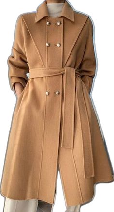 Elegant Brown Wool Coat For Spring, Elegant Brown Wool Coat, Elegant Camel Outerwear For Fall, Chic Brown Wool Coat With Buttons, Elegant Brown Wool Coat With Button Closure, Elegant Camel Outerwear For Spring, Elegant Single-breasted Camel Outerwear, Elegant Camel Outerwear For Office, Formal Beige Belted Wool Coat