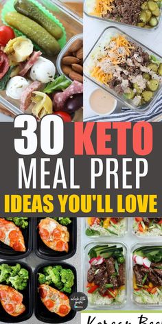 30 easy keto meal prep ideas for the week that make it easy for keto beginners. You'll love the keto lunch and dinner ideas that are gluten free, healthy, and low carb too Easy Keto Meal Prep, Keto Meal Prep Ideas, Easy Keto Meal Plan, Diner Recept, Meal Prep Ideas, Low Carb Diets, Ketogenic Diet Meal Plan, Ketogenic Diet For Beginners, Keto Diet Food List