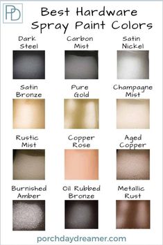 the best hardware spray paint colors for all types of surfaces and surfaces, including wood, metal