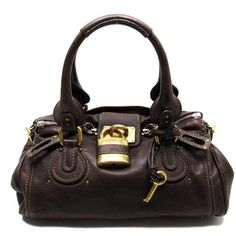 Chloe Shoulder Bag Paddington Brown Leather Metal Vintage Chloe Bag, Chloe Paddington Bag, Chloe Bag Outfit, Brown Satchel Bag, Become A Lawyer, Chloé Bag, Paddington Bag, Chloe Shoulder Bag, Brown Satchel