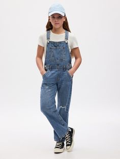 Loose Overalls, Car Apparel, Kids Overalls, Girls Overalls, Velvet Jumpsuit, Cotton Bodysuit, Jeans Kids, Gap Denim, Red Skirts