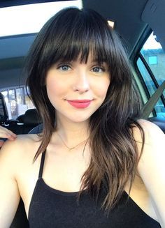 Full Fringe Hairstyles, Fringe Ideas, Bang Hairstyles, Long Fringe Hairstyles, Full Fringe, Shot Hair, Work Hair, Color Streaks, Shaggy Bob