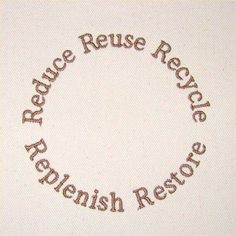 the words reduce reuse recycle are arranged in a circle on a white surface