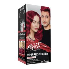 A package of Splat Hair Color's Whipped Cherry Hair Dye Permanent Pink Hair Dye, Permanent Red Hair Dye, Raspberry Hair Color, Splat Hair Dye, Raspberry Hair, Splat Hair Color, Hair Dye Shades, Dyed Hair Care, Dyed Hair Ombre