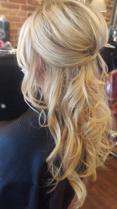 Wedding Hair Half, Mother Of The Bride Hair, Hairdo Wedding, Bridal Wedding Hair, Hair Done, Wedding Hairstyles Half Up Half Down, Long Blonde, Wedding Hairstyles Updo