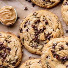 chocolate chip cookies with peanut butter and chocolate chips