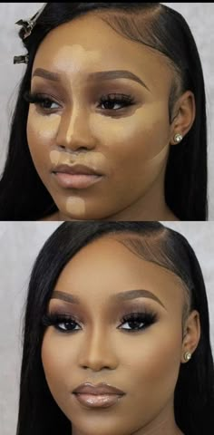 Step By Step Eyeshadow Looks, Lips Step By Step, Makeup Ideas Step By Step, African Makeup, Makeup Layout, Fast Makeup, Face Contouring Makeup, Gold Makeup Looks, Contour Makeup Tutorial