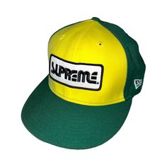 Supreme 2007 Surf Style New Era Snap Back Hat Has General Wear With Some Faint Discoloration On The White Of The Patch Supreme Accessories, Snap Back Hat, Back Hat, Surf Style, Snap Back, Snap Backs, Men's Accessories, Hats For Men, The White