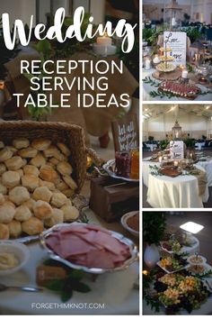 wedding reception serving table ideas with food