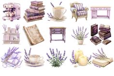 Dreamy Lavender Reading Clipart Reading Clipart, Lavender, Reading