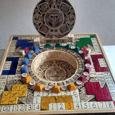 a close up of a board game on a table