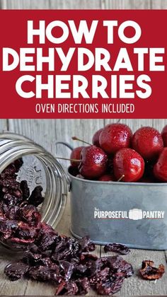 how to dehydraate cherries over directions included