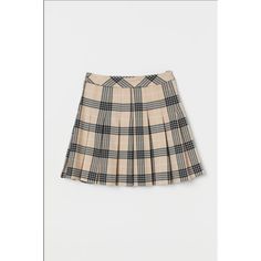 Nwt! Beige,Plaid Mini Skirt In A Pleated Woven Fabric And A High Waist. Concealed Zipper At One Side With A Snap Button. Divided By H&M. Size 6. Dividedbyhm #Hm #Pleatedskirt #Pleatedminiskirt #Plaidminiskirt #Schoolgirl Beige Pleated Skirt, Short Pleated Skirt, Rok Mini, Tennis Skirt Outfit, Pleated Skirt Short, Hm Skirt, Skirt Trends, Plaid Mini Skirt, Pleated Mini Skirt