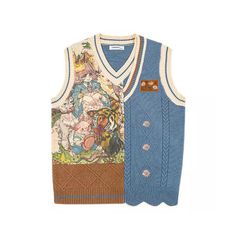 Vintage Aesthetic Twist Vest – h0neybear Sweaters Vest, Animal Sweater, New Picture, Pretty Designs, Retro Women, Sleeveless Tops, Vest Fashion, Knitting Women Sweater, Knitted Jumper