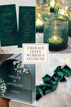 the emerald green wedding theme is perfect for an outdoor ceremony or special occasion, and it's easy to put together