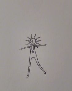 a drawing of a person jumping in the air