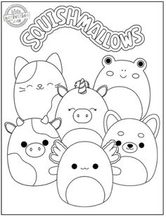 an animal coloring page with the words sushimon's on it