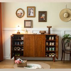 Easy storage for the whole family four seasons shoes cabinet top can be placed a variety of decorative items easily embellish the home space. DICIXA | DICIXA Vintage Cherry Wood Shoe Cabinet Pair Shoe Storage Solid Wood in Brown | 32 | Wayfair | Organization Shoes Cabinet, Wood Shoe Storage, Cabinet Top, Wood Shoe, Vintage Cherry, Wood Shoes, Home Space, Bench With Shoe Storage, Shoe Storage Cabinet