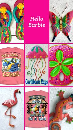 Pink island decor and T-shirts Key West Kitten Jewelry, Enchanted Tiki Room Birds, Pink Key West Kitten, Flamingo Neon Sign, Hello Barbie, Florida Neon Signs, Pink Vibe